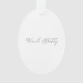 Minimaal script 3d monogram ornament (voorkant)