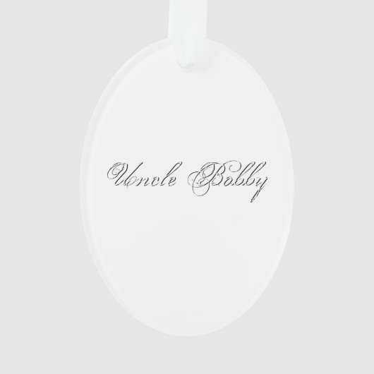 Minimaal script 3d monogram ornament (achterkant)