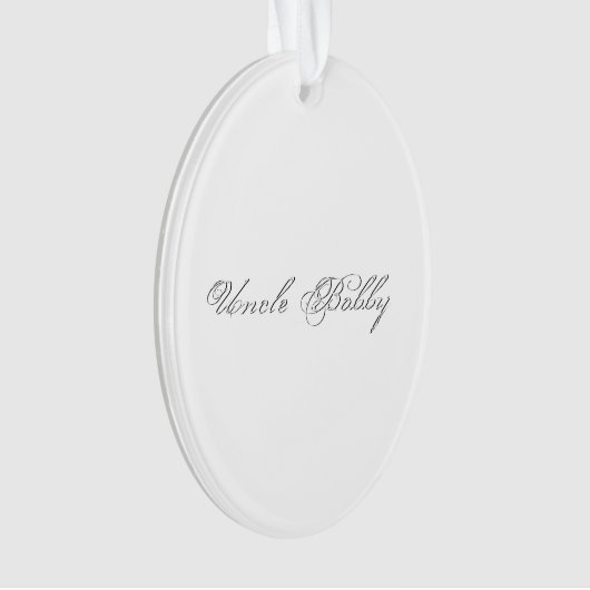 Minimaal script 3d monogram ornament (voorkant)