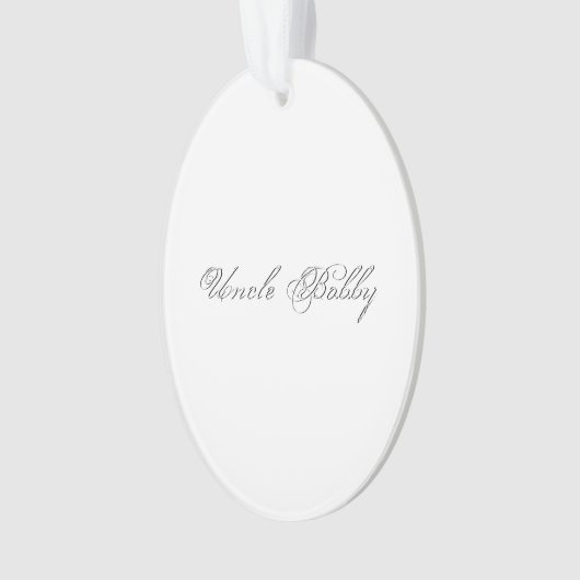 Minimaal script 3d monogram ornament (voorkant)