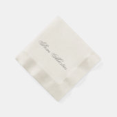 Minimaal script 3d monogram servetten (Hoek)