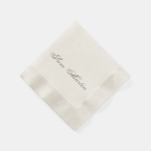Minimaal script 3d monogram servetten (Hoek)