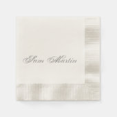 Minimaal script 3d monogram servetten (Voorkant)