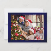 Minimaal Script 6 Foto gouden Vrolijk Kerstfeest Feestdagenkaart (Achterkant)