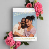 Minimaal script aangepaste bruiloft bedankt folie feestdagenkaart