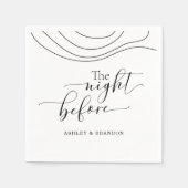 Minimaal script Abstract De Nacht Voor Servetten (Voorkant)