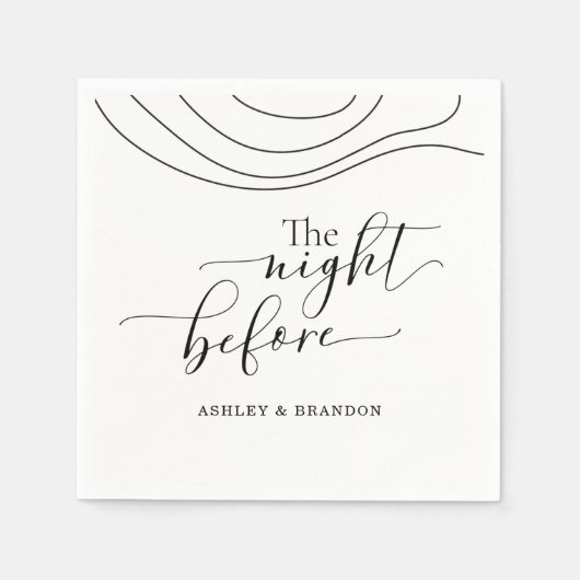 Minimaal script Abstract De Nacht Voor Servetten (Voorkant)
