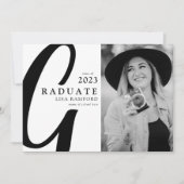 Minimaal script Afstuderen Afstuderen foto Aankondiging (Voorkant)