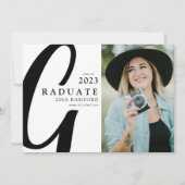 Minimaal script Afstuderen Afstuderen foto Aankondiging (Voorkant)