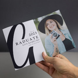 Minimaal script Afstuderen Afstuderen foto Aankondiging