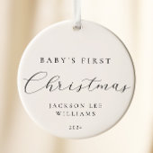 Minimaal script Baby Eerste kerst Ornament