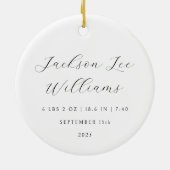 Minimaal script Baby Eerste kerst Ornament (Achterkant)