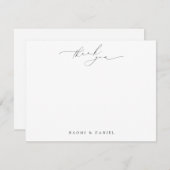 Minimaal script Bedankt voor gepersonaliseerd brie Notitiekaartje (Voorkant / Achterkant)