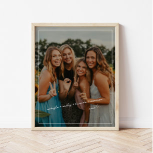 Minimaal script beste vrienden aandenken foto poster