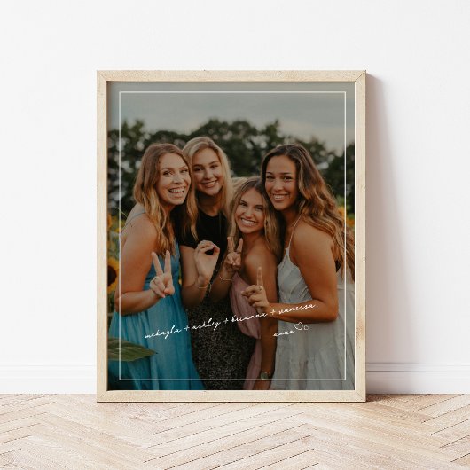 Minimaal script beste vrienden aandenken foto poster