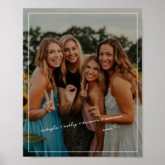 Minimaal script Beste vrienden KeepSake Foto Poster (Voorkant)
