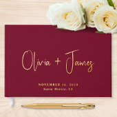 Minimaal script Bourgondische bruiloft Gastenboek