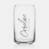 Minimaal script bruidsmeisje aangepast stijlvol ca blikvorm glas (Voorkant)