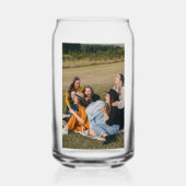 Minimaal Script Bruidsmeisje Aangepaste Foto Gift Blikvorm Glas (Achterkant)