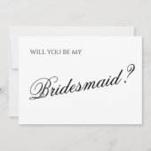 Minimaal script bruidsmeisje voorstel kaart (Voorkant)