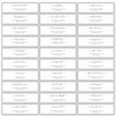 Minimaal script bruiloft gast adres Sticker (Voorkant)