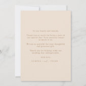 Minimaal script bruiloft volledige foto bedankkaart (Achterkant)