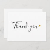 Minimaal script Business Hartelijk dank Briefkaart (Voorkant / Achterkant)