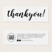 Minimaal script Business Hartelijk dank voor toevo Mini Visitekaartjes (Voorkant /achterkant)