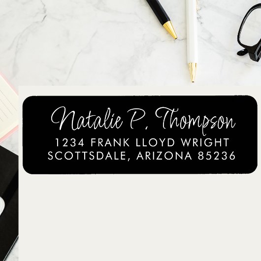 Minimaal Script Eenvoudig Script Retouradres Etiket