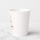 Minimaal script "Fall in Love" Bruidsfeest Papieren Bekers (Links)