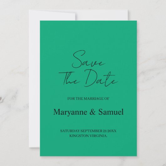 Minimaal script foto bewaar de datum save the date (Voorkant)