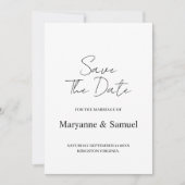 Minimaal script foto save the date (Voorkant)