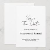 Minimaal script foto save the date (Voorkant / Achterkant)
