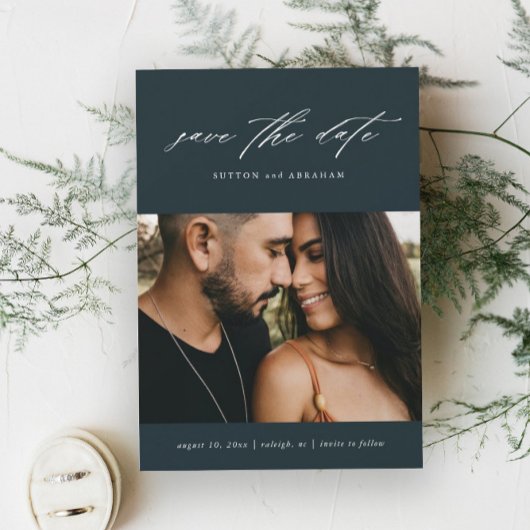 Minimaal script foto save the date