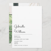 Minimaal script foto trouwdatum wijzigen save the date (Voorkant / Achterkant)