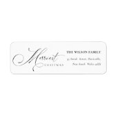 Minimaal script het meest favoriete kerstcadeauadr etiket (Voorkant)