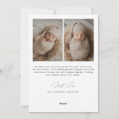 Minimaal script Mijn eerste kerst Baby fotokaart Feestdagenkaart (Achterkant)