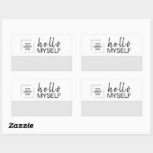 Minimaal script naam badge sticker ontwerp (Vel)