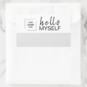 Minimaal script naam badge sticker ontwerp (Tas)