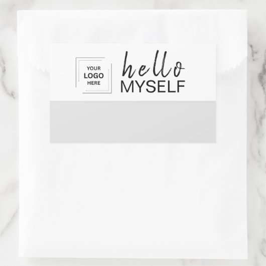 Minimaal script naam badge sticker ontwerp (Tas)