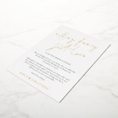 Minimaal script niets Fancy elopement Real Folie Uitnodiging (Gedraaid)