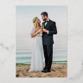 Minimaal script niets Fancy elopement Real Folie Uitnodiging (Achterkant)