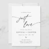 Minimaal script Niets fancy Gewoon liefde Save The Date (Voorkant)