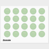 Minimaal script Pistache & Crème Trouwen Ronde Sticker (Vel)