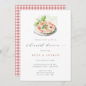 Minimaal Script Pizza repetitie diner Kaart (Voorkant / Achterkant)