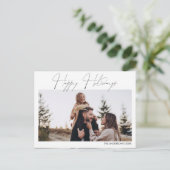 Minimaal script Prettige feestdagen kerstfoto (Staand voorkant)