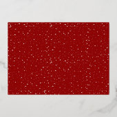 Minimaal script rood goud echt folie vrolijk kerst feestdagenkaart (Achterkant)