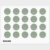 Minimaal script sage groen Oh Baby Ronde Sticker (Vel)