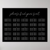 Minimaal script, Seating Chart Poster (Voorkant)