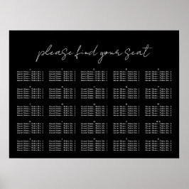 Minimaal script, Seating Chart Poster
